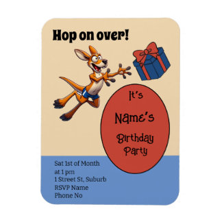 Imán Hop sobre el divertido canguro futbolístico austra