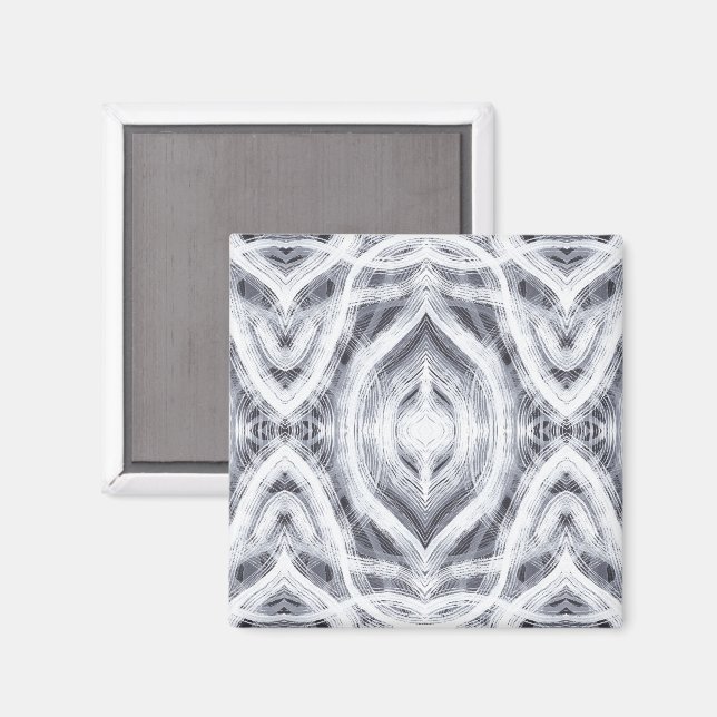 Imán Hope Abstract Light White Watercolor Art (Anverso/Reverso)