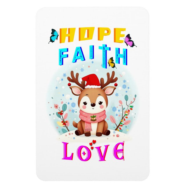 Imán Hope Faith Love (Vertical)