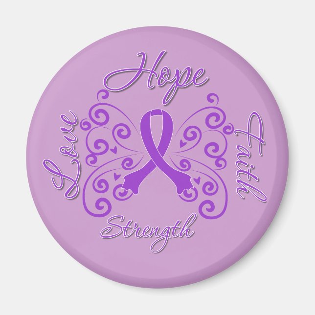 Imán Hope Faith Love Strength Lupus (Frente)