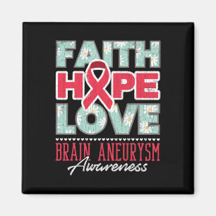 Imán Hope Love Brain Aneurysm Awareness Support Graphic