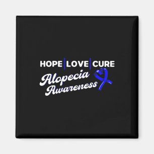 Imán Hope Love Cure Support Alopecia Awareness Ribbon