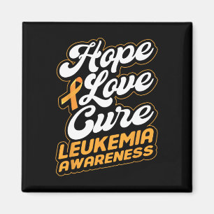 Imán Hope Love Cure Support Leukemia Awareness Ribbon