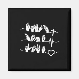Imán Hope Love - Religión Cristiana Heartbeat Cross Hea