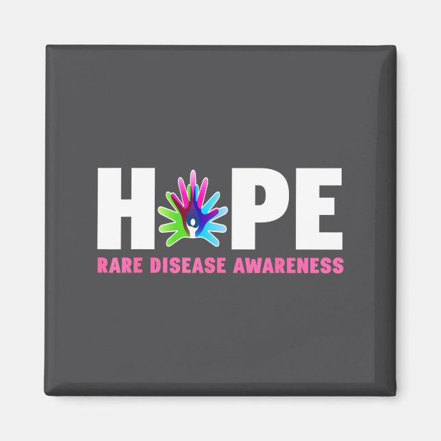 Imán Hope Rare Disease Awareness Shirt - Rare Disease D (Frente)