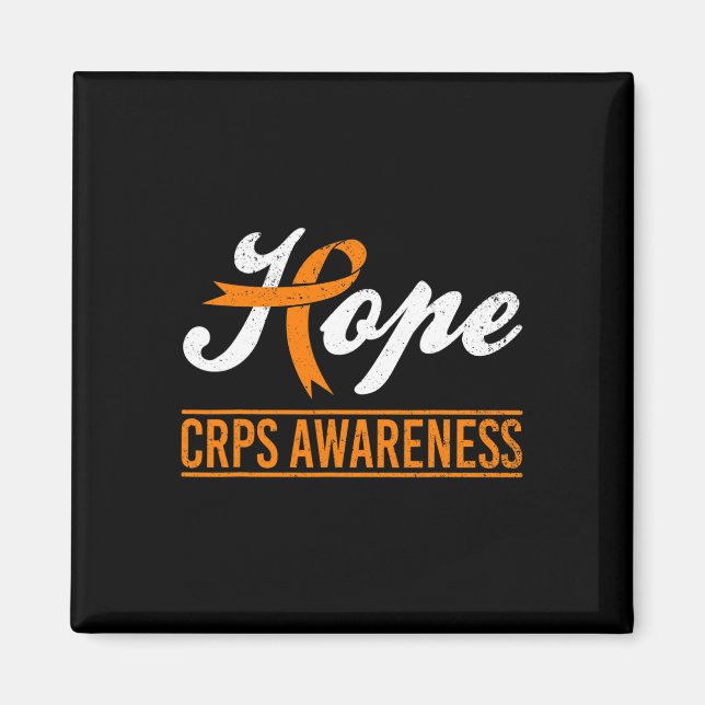 Imán Hope Rsd Crps Awareness Mes Naranja Ribbon Support (Frente)