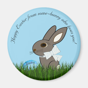 Imán Hoppy Easter de un conejito que te ama!Conejo