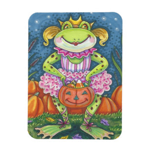 IMÁN HOPPY HALLOWEEN BALLERINA, PRINCESA FROG MAGNET