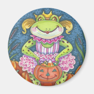 Imán HOPPY HALLOWEEN BALLERINA PRINCESS FROG MAGNET Rnd