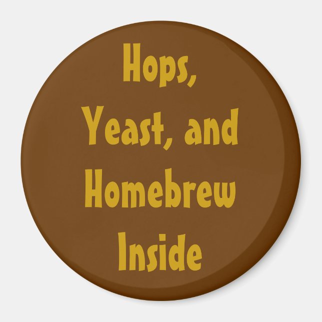 Imán Hops, Yeast y Homebrew adentro (Frente)