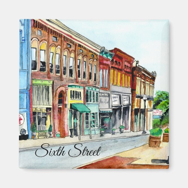 Imán Hoptown Sixth Street Magnet (Frente)