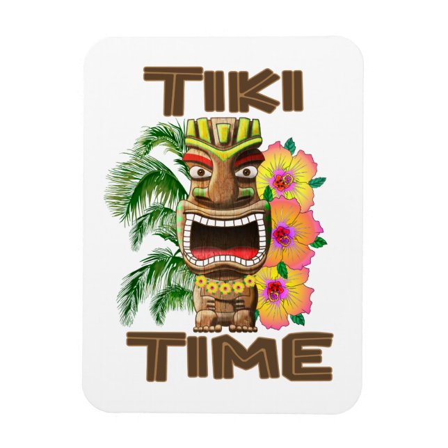 Imán Hora de Hawai Luau Tiki (Vertical)