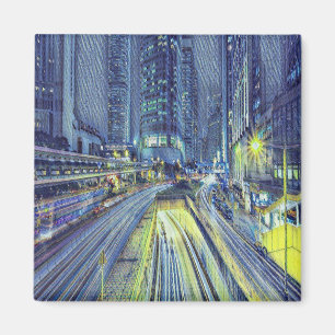 Imán Hora de la noche de Hong Kong