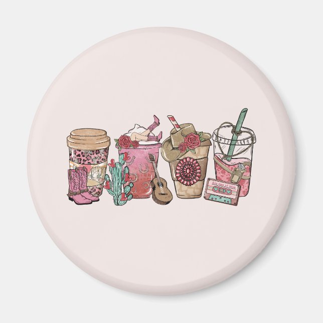 Imán Hora del café de Cowboy (Frente)