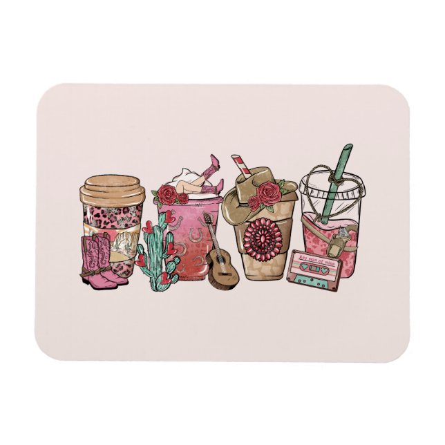 Imán Hora del café de Cowboy (Horizontal)