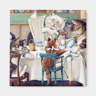 Imán Hora del desayuno del gato, Louis Wain