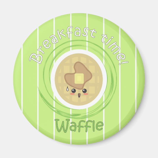 Imán Hora del desayuno - Waffle (Frente)