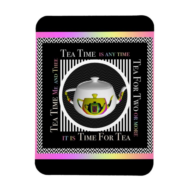 Imán Hora del Té  Nevera  (Vertical)