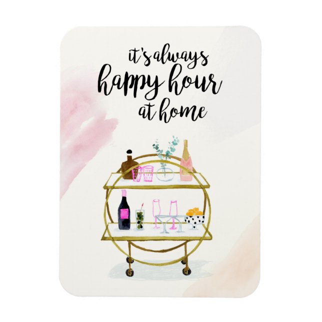 Imán Hora feliz en casa (Vertical)