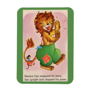 Imán Horace el león y su amigo