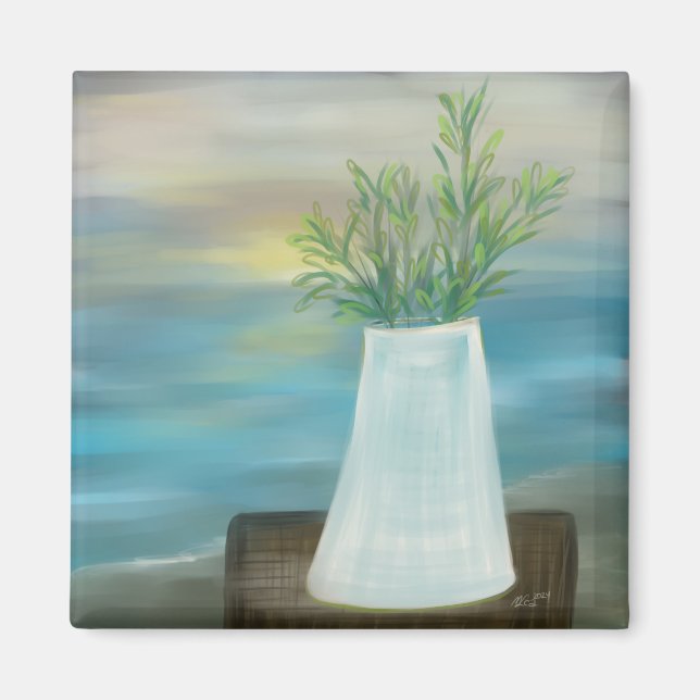 Imán Horizon Glow Bouquet Arte Original (Frente)