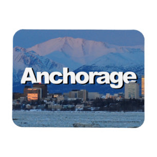 Imán Horizonte de Anchorage Alaska con Anchorage en el