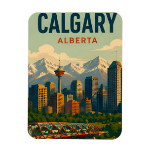 Imán Horizonte de Calgary Canadá Montañas Rocosas Viaje