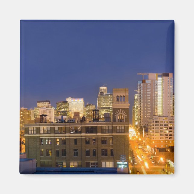 Imán horizonte de Chicago, Illinois, desde West Loop (Frente)