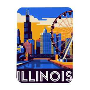Imán Horizonte de Chicago Illinois EE. UU. Y viajes por
