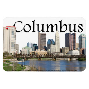 Imán Horizonte de Columbus Ohio con Columbus en el