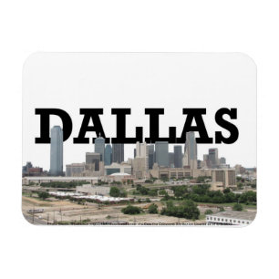 Imán Horizonte de Dallas Tejas con Dallas en el cielo