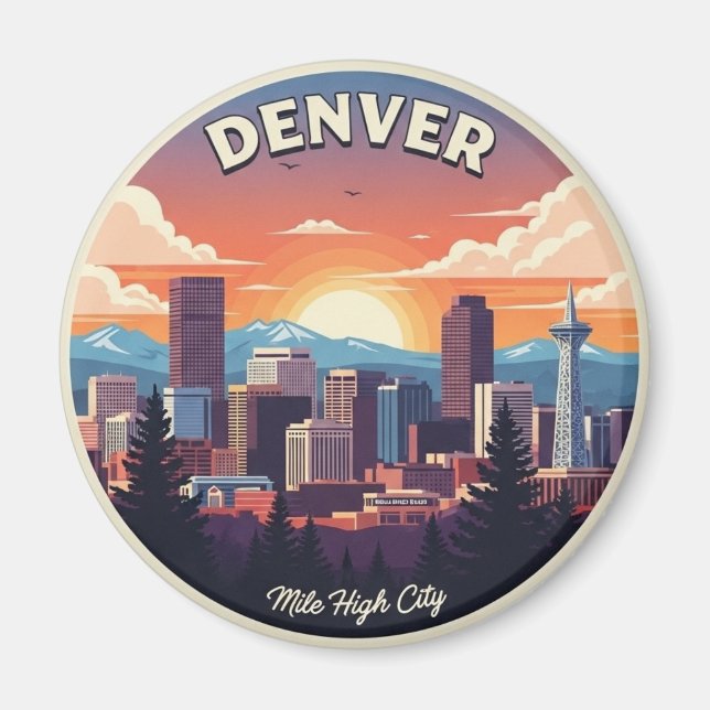 Imán Horizonte de Denver Colorado (Frente)