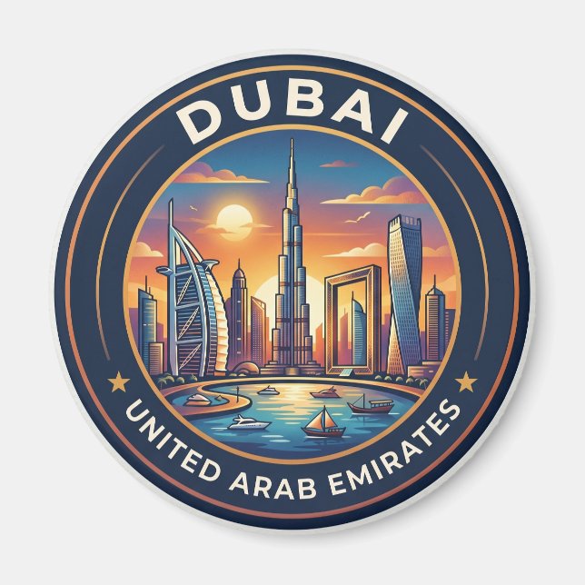 Imán Horizonte de Dubái Emiratos Árabes Unidos (Frente)