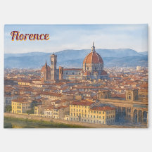 Horizonte de Florencia en Acuarela
