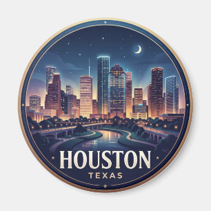 Imán Horizonte de Houston de Noche Texas