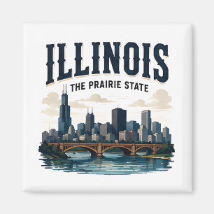 Imán Horizonte de Illinois y patrimonio de la pradera