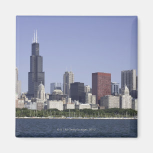 Imán Horizonte de la ciudad de Chicago con el lago