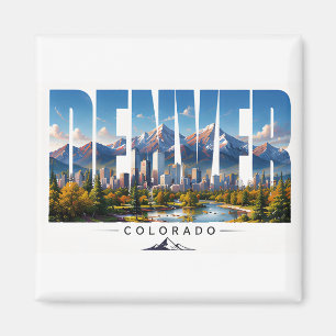 Imán Horizonte de las Montañas Rocosas de Denver Colora