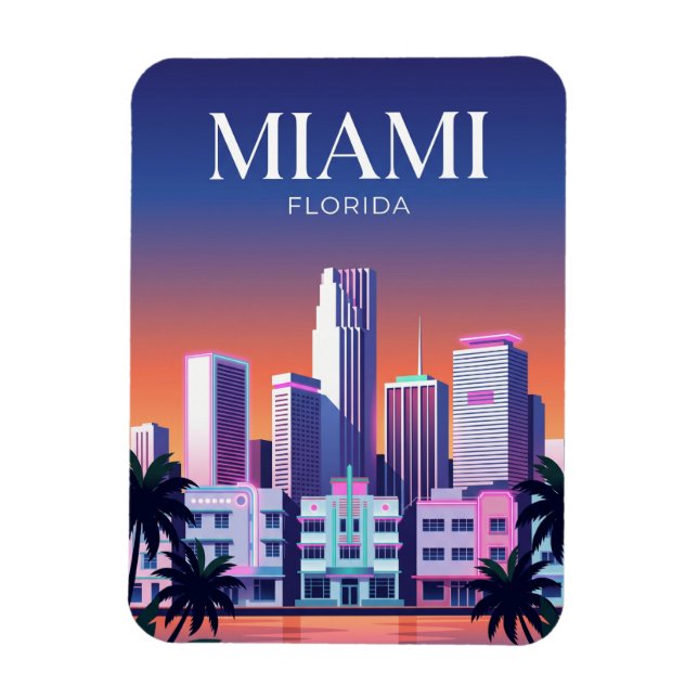 Imán Horizonte de Miami EE. UU. (Vertical)