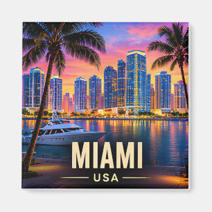 Imán Horizonte de Miami Florida EE. UU. Playas Noches T