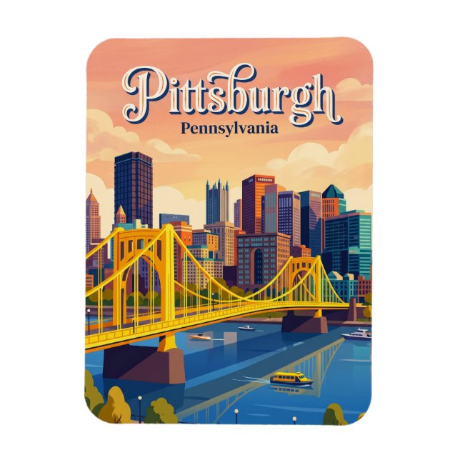 Imán Horizonte de Pittsburgh EE. UU. (Vertical)