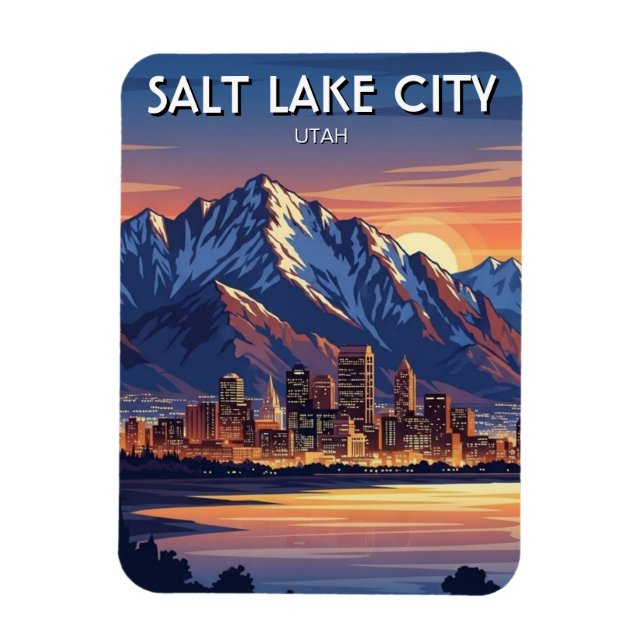 Imán Horizonte de Salt Lake City Utah (Vertical)