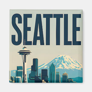 Imán 🌲 Horizonte de Seattle Washington