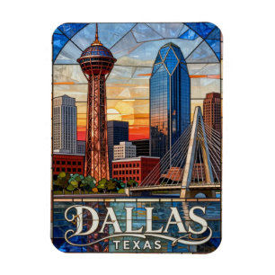 Imán Horizonte moderno de Dallas Texas Torre Reunion 🌆