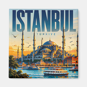 Imán 🌅 Horizonte moderno de Estambul Estilo de ciudad
