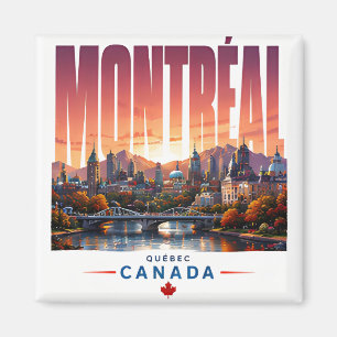 Imán 🍂 Horizonte moderno de Montreal estilo de ciudad 