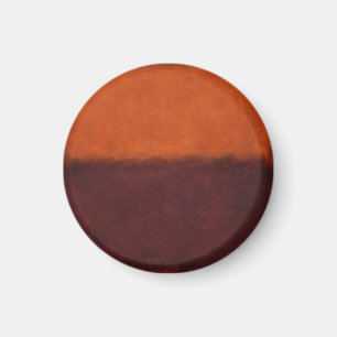 Imán Horizonte Naranja Quemado Abstracto