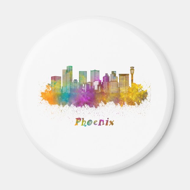 Imán horizonte phoenix acuarela (Frente)