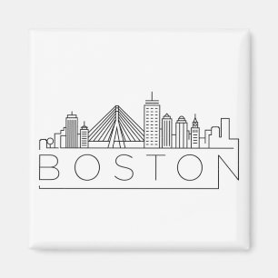 Imán Horizonte urbano de la ciudad de Boston, Boston Ma