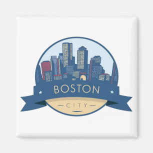 Imán Horizonte urbano de la ciudad de Boston, horizonte
